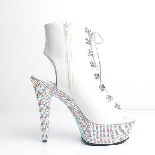 Butterfly Princess White Leather Patent